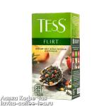 чай Tess "Flirt" зелёный с белым персиком и клубникой 1,5 г*25 пак.