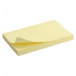 Блок бумаги с клейким слоем 75x125 мм, 100 л., желт