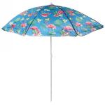 Зонт пляжный D=170 см, h-190 см Фламинго голубой ДоброСад