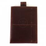 Обложка/футляр для паспорта Croco-П-408 натуральная кожа 1отд,  3 карм,  коричневый тем пулл-ап (219)  237111