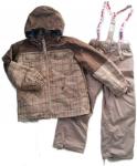 Комплект 3 в 1 верх Gusty (Канада) (ветровка + флисовая куртка)  штаны Huppa  бежевый