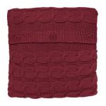 QWERTY Чехол на подушку вязаный, с пуговицами, "Nordvic", 50*50 см, цвет "Вишневый", 60% хлопок, 40% полиэстр /4