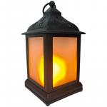 Декоративный светодиодный светильник-фонарь, TL-952B, с эффектом пламени свечи, черный, TL-952B
