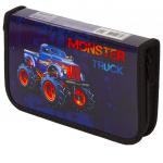 Пенал ПИФАГОР, 1 отделение, ламинированный картон, 19х11 см, MONSTER TRUCK, 229147