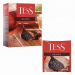 Чай TESS (Тесс) "Kenya", черный, 100 пакетиков в конвертах по 2 г, ш/к 12648