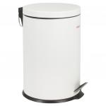 Ведро-контейнер для мусора (урна) с педалью LAIMA "Classic", 20 л, белое, глянцевое, металл, 604949
