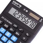 Калькулятор настольный STAFF PLUS STF-222-08-BKBU (138x103мм), 8 разрядов, ЧЕРНО-СИНИЙ, 250470