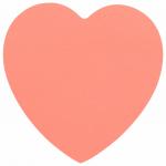 Блок самоклеящийся (стикеры) фигурный BRAUBERG НЕОНОВЫЙ "Сердце", 50 л, розовый, европодвес, 122710