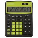 Калькулятор настольный BRAUBERG EXTRA COLOR-12-BKLG (206x155мм), 12 разряд, ЧЕРНО-САЛАТОВЫЙ, 250477