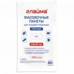 Пакеты фасовочные 24х37 КОМПЛЕКТ 1000 шт., ПНД, 10мкм, ПРОЧНЫЕ, евроупаковка, LAIMA, 605959