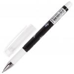 Ручка шариковая масляная с грипом BRAUBERG BLACK&WHITE Melody, СИНЯЯ, 0,7мм, линия 0,35мм, 142658