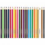 Карандаши цветные супермягкие ЮНЛАНДИЯ "ЭКЗОТИКА", 24 цвета, трехгранные, с раскраской, 181649