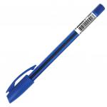 Ручка шариковая масляная ЮНЛАНДИЯ "Трио", СИНЯЯ, трехгранная, корпус синий, узел 0,7мм, 143351