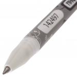 Ручка стираемая гелевая ПИФАГОР, ЧЕРНАЯ, корпус двухцветный, узел 0,5мм, линия 0,35мм, 142497