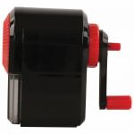 Точилка механическая BRAUBERG "ULTRA" для ч/гр и цветных карандашей, корпус черный с красным, 228626