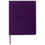 Дневник 1-11 класс 48л, обложка кожзам (гибкая), термотиснение, BRAUBERG LATTE, фиолетовый, 105438