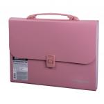 Папка-портфель пласт. BRAUBERG А4 (327х254х30мм), 13 отделений, розовый, 221441