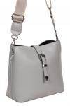 Женская сумка через плечо из экокожи, цвет серый