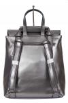 Кожаный рюкзак-трансформер, цвет серебристый