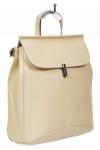 Женская сумка-рюкзак из натуральной кожи, цвет молочный