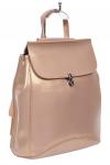 Женская сумка-рюкзак из натуральной кожи, цвет розовый с перламутром