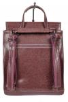 Женская сумка-рюкзак из натуральной кожи, цвет лиловый