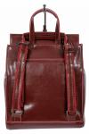 Женская сумка-рюкзак из натуральной кожи, цвет тёмно-бордовый