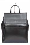 Кожаный женский рюкзак-трансформер, цвет серый металлик