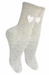 Базовые женские носки с принтом-сердечком на поголенке