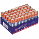 Батарейка Eleven AA (LR6), КОМПЛЕКТ 40 шт., алкалиновая, OS40, 301749