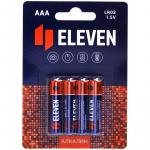 Батарейка Eleven AAA (LR03), КОМПЛЕКТ 4 шт., алкалиновая, BC4, 301745