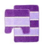 SERA (фиолетовый)  Комплект ковриков для ванной 2 предмета. Размеры: 45*70см и 45*45см