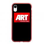 Чехол для iPhone XR матовый "Art red"