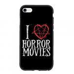 Чехол для iPhone 6/6S матовый "I Love Horror Movies"