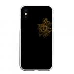 Чехол для iPhone XS Max матовый Золотая роза