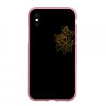 Чехол для iPhone XS Max матовый Золотая роза