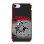Чехол для iPhone 7/8 матовый "Bull Riding"