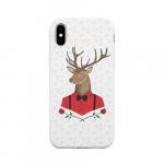 Чехол для iPhone X матовый "Christmas Deer"