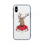 Чехол для iPhone X матовый "Christmas Deer"