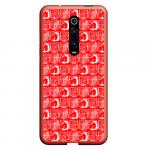 Чехол для Xiaomi Redmi Mi 9T "ATTACK ON TITAN red pattern"