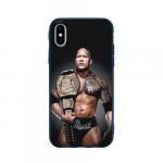 Чехол для iPhone X матовый "Dwayne Johnson"