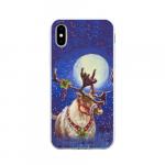 Чехол для iPhone X матовый "Christmas deer"