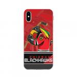 Чехол для iPhone X матовый "Chicago Blackhawks"