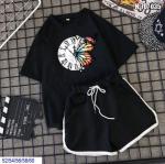 Шорты Size Plus и футболка бабочка-часы черная SV
