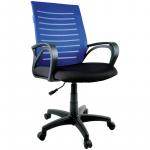 Кресло оператора Helmi HL-M16 R Vivid, спинка ткань-сетка синяя/сиденье ткань черная, 312379