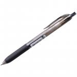 Ручка шариковая автоматическая Crown Quick Dry черная, 0,5 мм, грип, гибридные чернила, QD-018