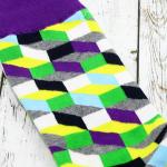 Носки р.40-45 "Bricks 3D" Фиолетово серые