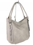 Женская сумка-мешок из экокожи, цвет серый