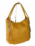 Женская сумка-мешок из экокожи, цвет жёлто-оранжевый