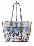 Прозрачная летняя сумка из ПВХ с текстильной косметичкой, цвет голубой